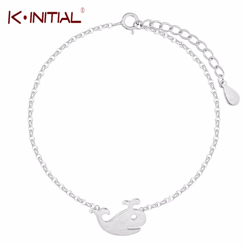 

Kinitial Cute Whale Bracelets Shark Bracelet for Women Beach Party Charm Animal Ocean Sea Fish Bracelets Bangles Silver Jewelry