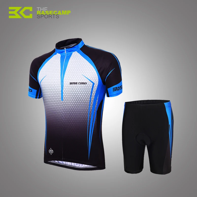 

BASECAMP Short Sleeve Cycling Jersey Suit Summer New Lightweight Lycra fabric wicking UV Cycling Jersey Short Sleeve Set BC-524