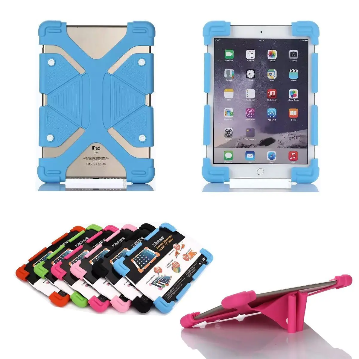  Universal Shockproof Silicone Soft Stand Case Cover For 7" Acer Iconia ONE 7 B1-750 Android Tablet 