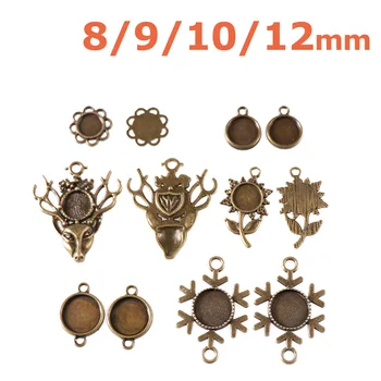 

Variety Of Embossed Base Inlaid Bezel Antique Bronze Zinc Alloy Crafts Jewelry Accessories Pendant Jewelry Making