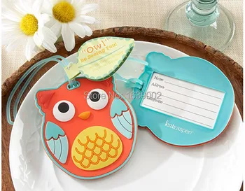 

Newest owl luggage tag favors cheap promotion gifts 50pcs Free Shipping
