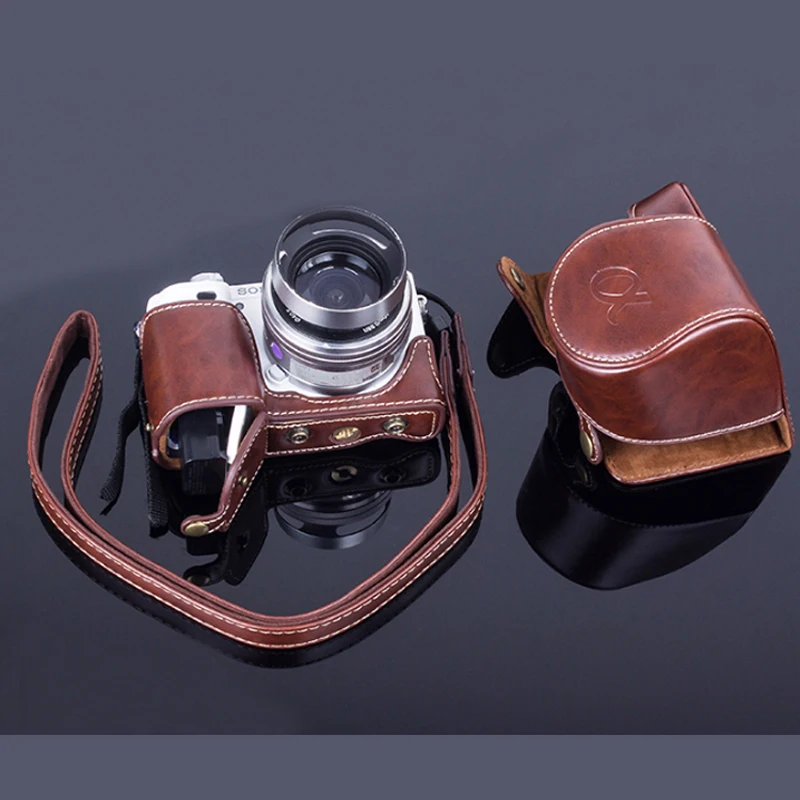Portable Camera Equipment Case Removable Battery Case Protecting Bag with Shoulder Strap Suitable for Sony A6400 ILCE-a6400 EBTOOLS PU Leather Camera Bag for Sony Brown Portable Camera Equipment Case Removable Battery Case Protecting Bag with Shoulder Strap Suitable for Sony A6400 ILCE-a6400 EBTOOLS PU Leather Camera Bag for Sony Brown