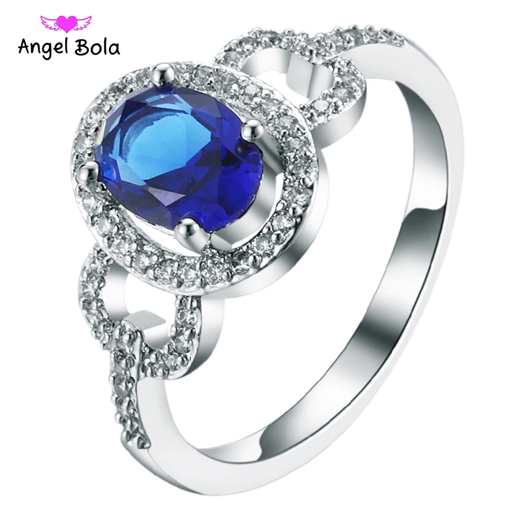 Size 6 9 Classical Jewelry Princess Cut Light Blue Wedding