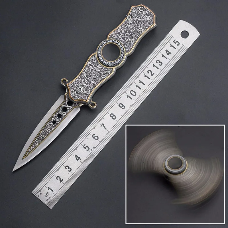 Outdoor EDC 3D Cool Tip Gyro Self defense Tactical Survival Camping Knife Folding Blade Multi Knife Pocket Combat Knife