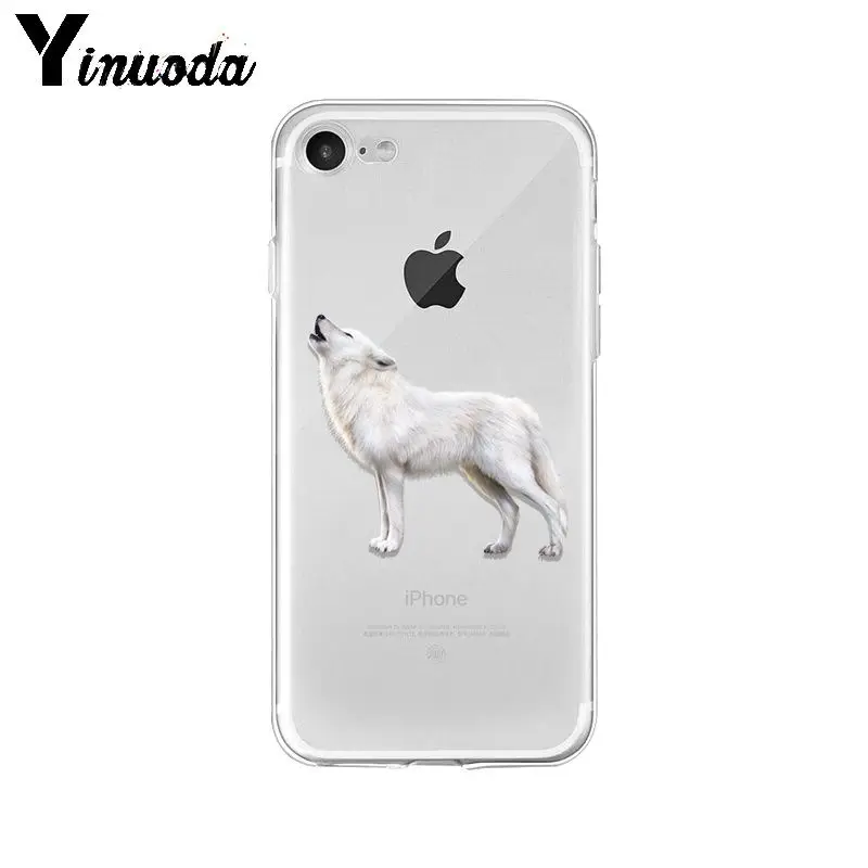 Yinuoda мягкий высококачественный чехол для телефона из ТПУ с изображением животных волка хаски собаки щенка для Apple iPhone 8 7 6 6S Plus X XS MAX 5 5S SE XR