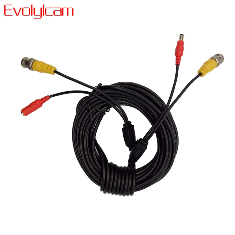 Evolylcam 16FT 5 м BNC + кабель пост. тока с разъемом для аналогового AHD CVI видеонаблюдения камера видеонаблюдения комплект системы видео аксессуары