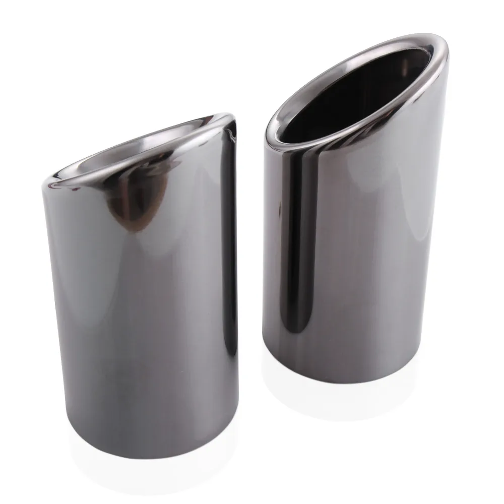 Автомобильный Стайлинг из нержавеющей стали хромированный глушитель наконечник трубы автомобиля Стайлинг авто аксессуары для Volkswagen Golf 6 Golf 7 MK7 1,4 T - Название цвета: Черный