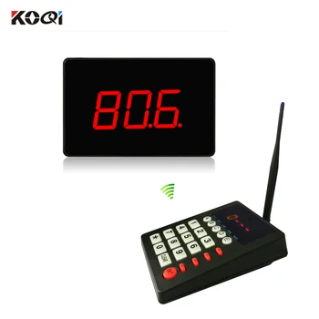 

1 transmitter keyboard 1 counter monitor receiver Guest pager system queue paging service restaurant call system