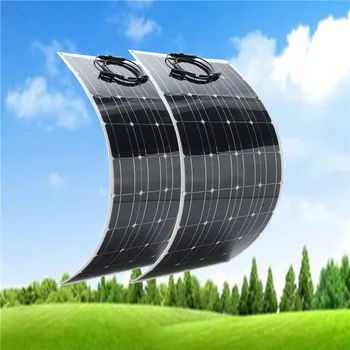 

Semi flexible Solar Panel 200 Watt 12V High Efficiency Class A monocsytalline Solar Cell 2pcs 100W Monocrystalline Solar Panel