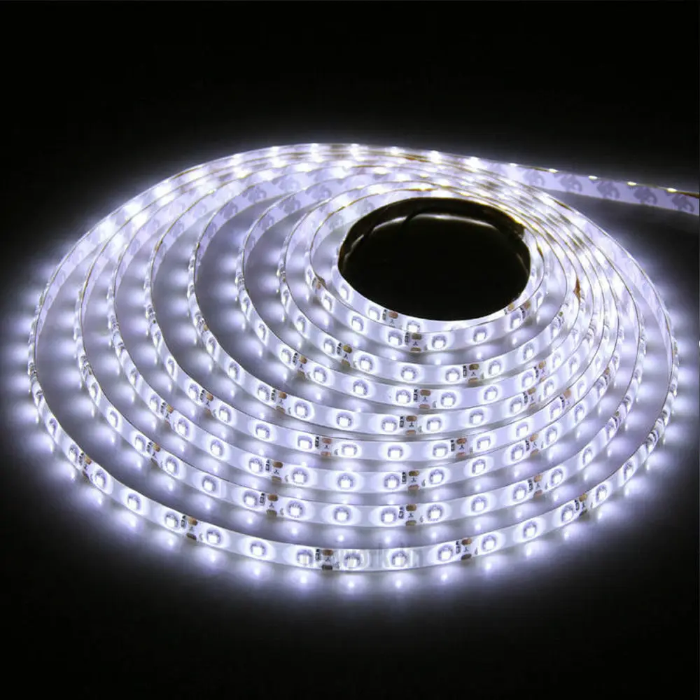 

Hot Sales!5M Waterproof LED Strip 3528 SMD 12V flexible light 60 led/m Warm White/Cool White/ Red/Blue/Green 300 LED strip