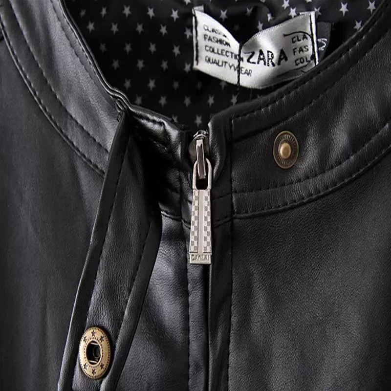 Fashionable Jacket Woman Spring 2019 Longsleeve Short Coat Motorcycle Jacket Leather Jacket Streetwear