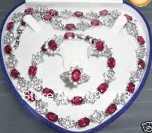 Selling jewerly Absorbing Crystal necklace ring bracelet Jewelry set #1028