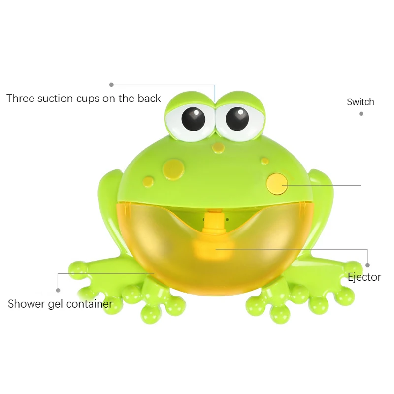  Dropshipping Bubble Machine Crabs Frog Music Kids Bath Toy Bathtub Soap Automatic Bubble Maker Baby