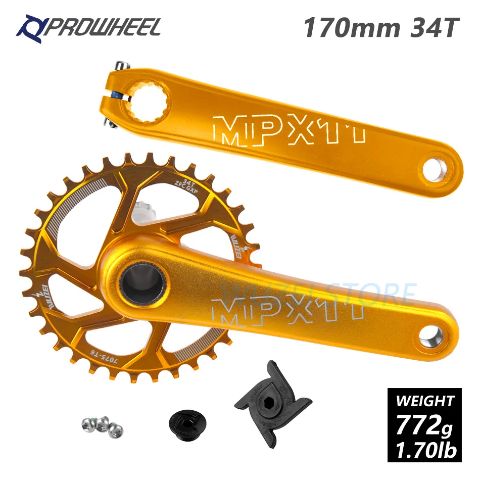 PROWHEEL MPX11 Кривошип горного велосипеда цепное колесо 170/175 мм/30/32/34/36/38 T звезды MTB велосипед диаметра окружности болтов для SRAM GXP XX1 X9 модными принтами XO X01