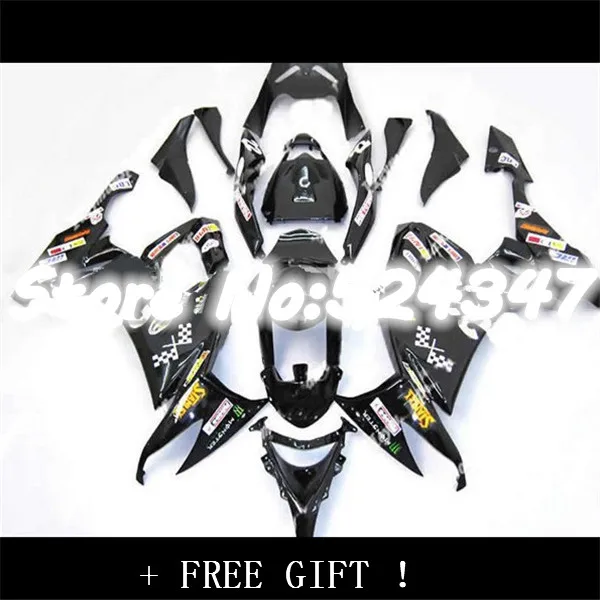 Nn новый черный для KAWASAKI NINJA ZX 10R 08 10 09 ZX10R горячий глянцевый 2008 2009 2010 изготовленный