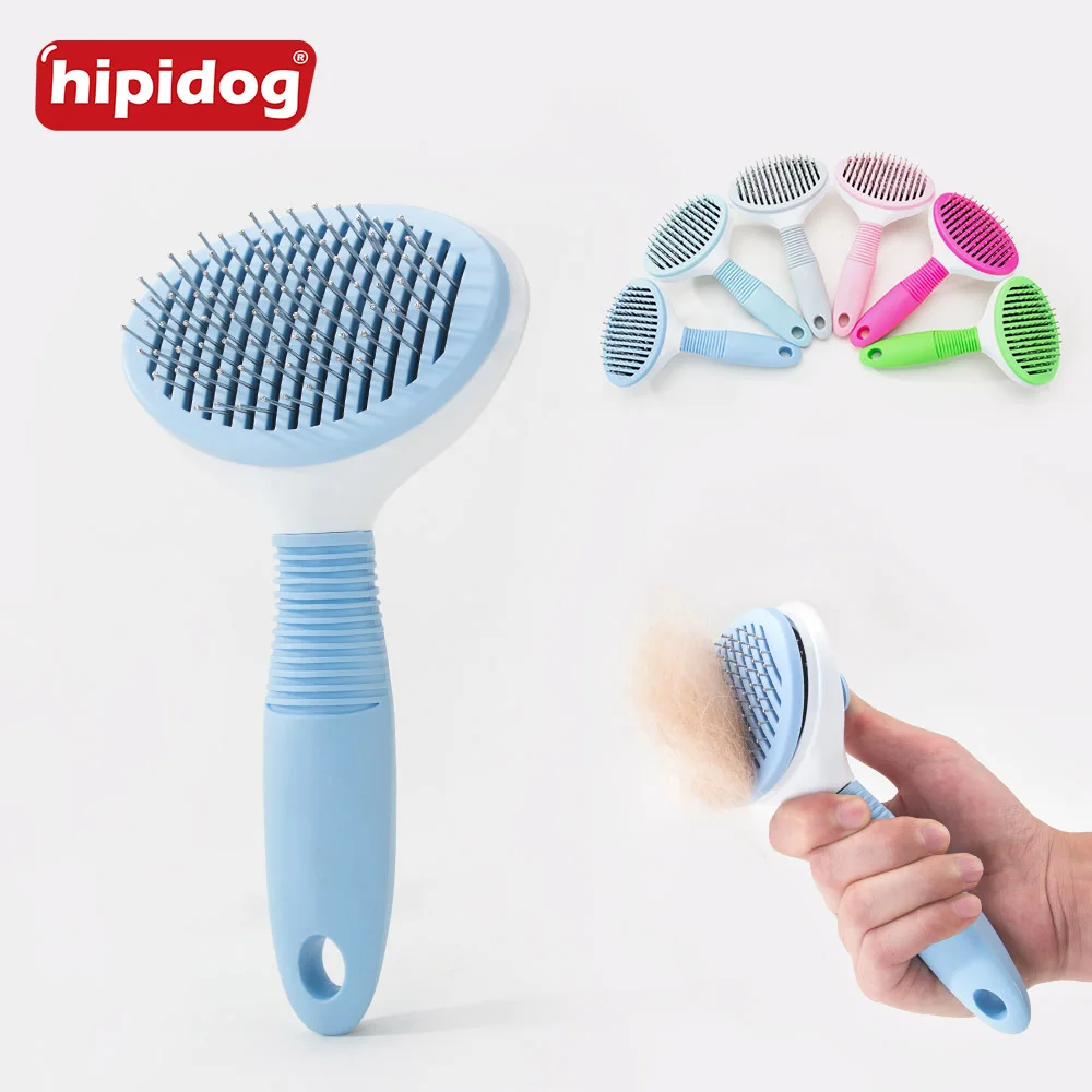 

Hipidog New Automatic Hair Brush Pet Dog Cat Comb Rubber Handle Removing The Puppy Kitten Falling Fur Pet Grooming Supplies