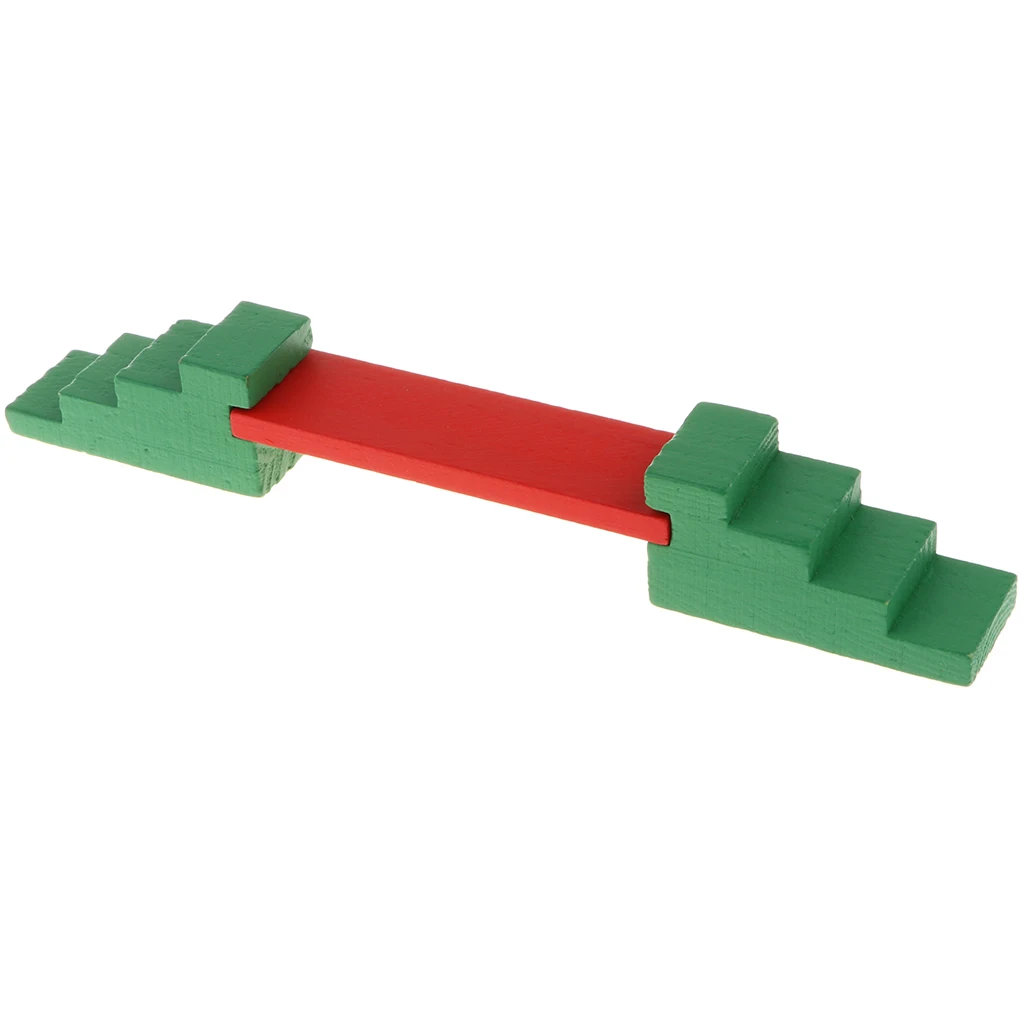 24Set Natural Wooden Roadblock Domino Blocks Set, Racing Tile Game, Building & Stacking Toy Xmas Gift