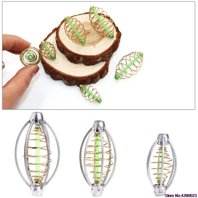 

2019 New 6 Wire Method Carp Fishing Feeder Swim Feeders Spring Lead Sinker 5cm 6cm 7cm fishing feeder sinker