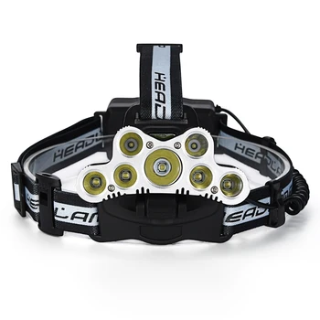 

SKYWOLFEYE Headlight Seven Nine Lights LED 1500LM Headlamp Head Light Hunting camping Flashlight Cycling Fishing 18650 T6 Mining