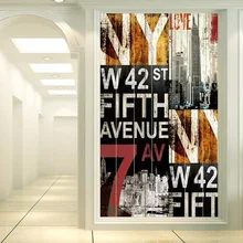 Самоклеющиеся оконные пленки, стеклянные наклейки, бумажные дверные наклейки s City, непрозрачные Декоративные наклейки для дома N1107