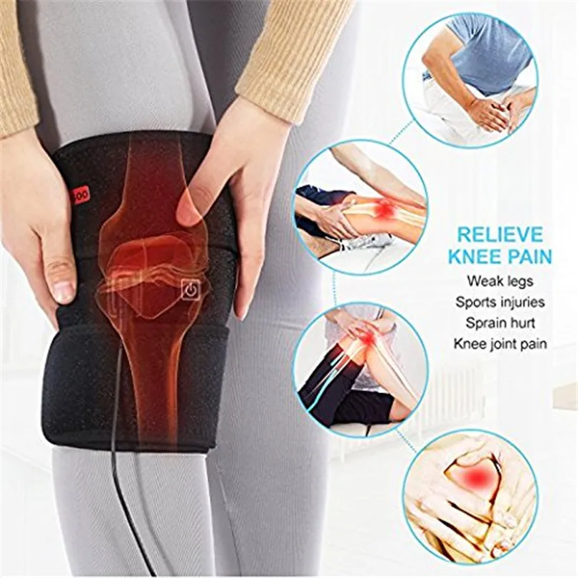 

Electric Heat Knee brace Therapy Wrap support belt For Cold Compress Knee Injury Arthritis Cold Hot Warm Therapy Pain Relief Pad