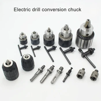 

5pcs/set Drill Bit Chuck Set Square Round Handle Electric Hammer Accessories Impact Drill Electric Wrench Conversion Hand Drill
