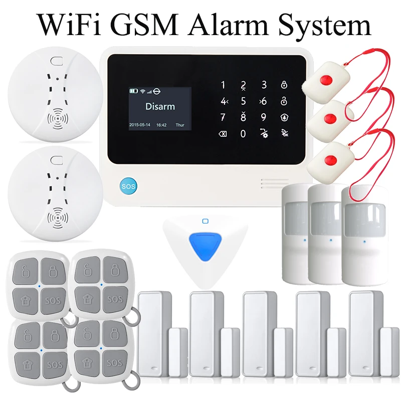 Golden Security Smart Home Strobe Audible Alarm System WiFi GSM App Wireless Intrude Window Door