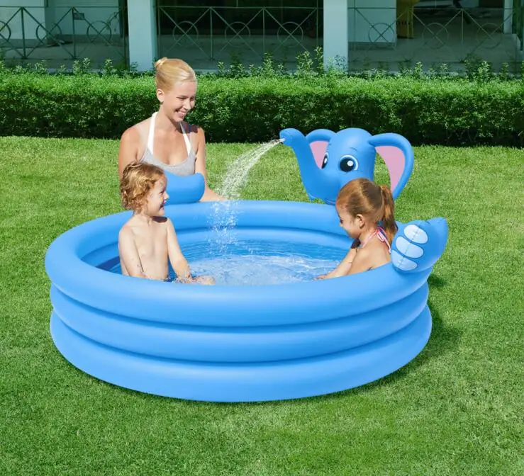

152cm Spring Eco-friendly PVC Kids Baby Inflatable Elephant Play Swimming Pool Piscina Children Kids Large Swim Boat S7008