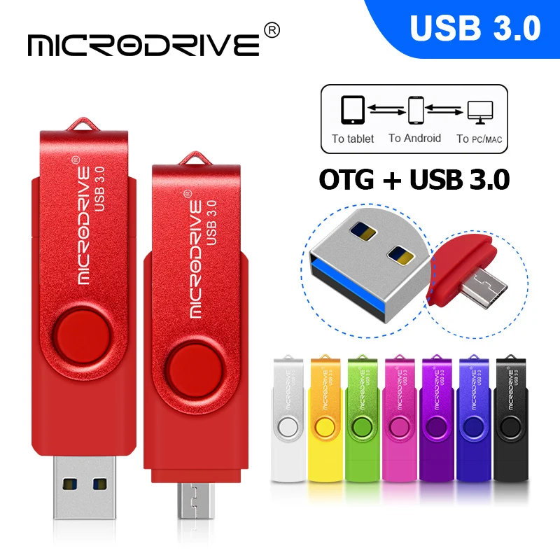 Новинка, USB 3,0, флеш-накопитель OTG, 128 ГБ, 64 ГБ, высокоскоростная память, usb флешка, флеш-накопитель, 16 ГБ, 32 ГБ, реальная емкость, USB ключ