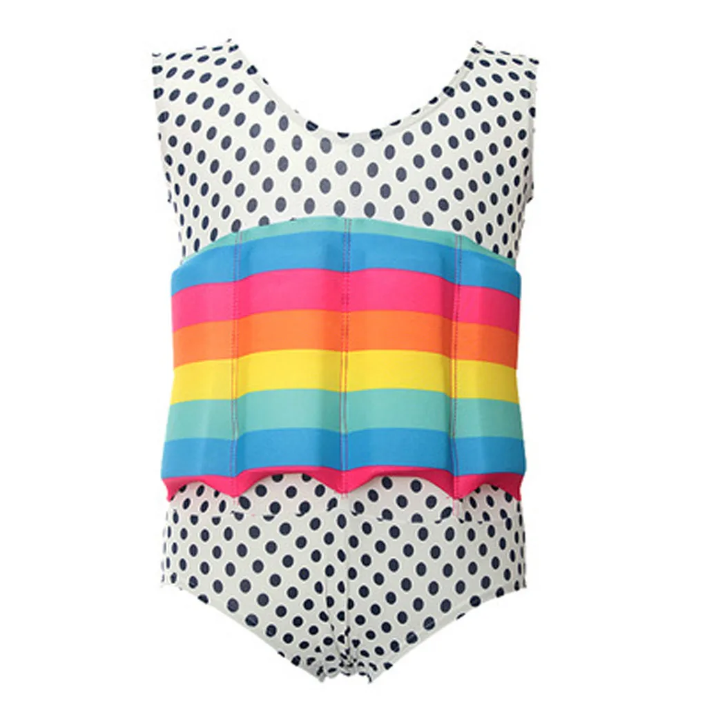 Costumi Da Bagno Bimba Пляжное бикини без рукавов цельный плавучий Регулируемый купальник