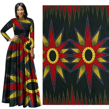 

Ankara African Polyester Wax Prints Fabric Binta Real Wax High Quality 6 yard African Fabric for Party Dress