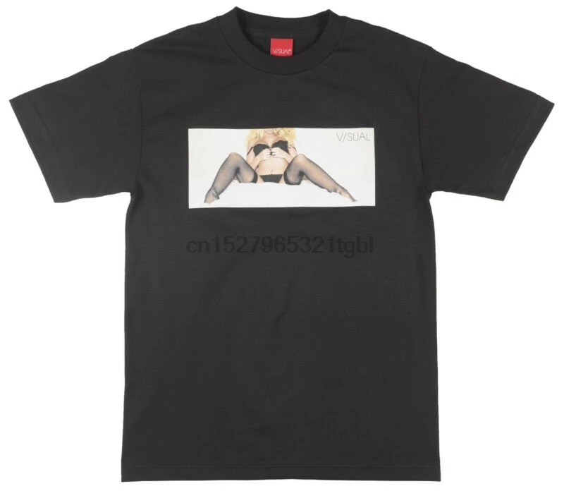 

V SUAL Expanse Short Sleeve T-Shirt Sexy Model Tee Visual Streetwear Mens Black