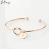 Jisensp Personalize A-Z Knot Initial Bracelets Bangles 26 Letter Open Armband Cuff Bangle for Women Bridesmaid Jewelry Pulseira ► Photo 3/6