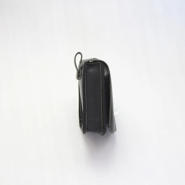 Black Motorcycle PU Leather Saddle Bags Storage Luggage Bags Side Tool Pouch Waist Bags Universal For Harley Chopper Touring