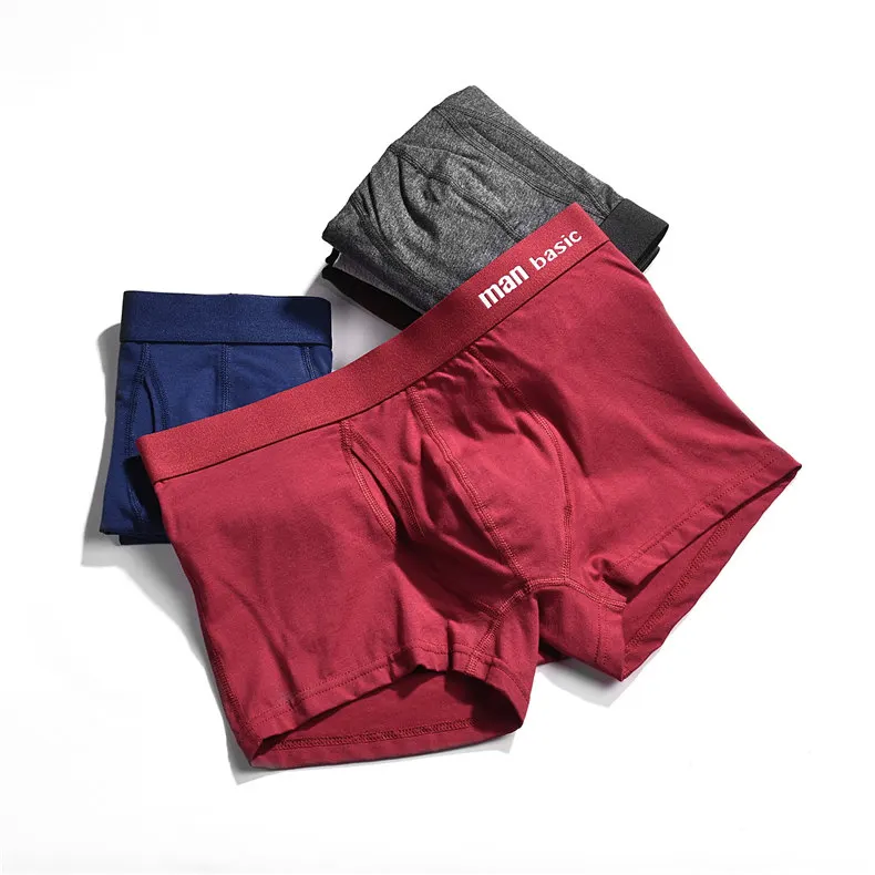 Brand Muls Men Boxer Shorts 3PCS Set 6Colors Combed Cotton Fast Dry Male Underwear Men Boy Bodysuit Under Pant Fitted Size S-3XL-13