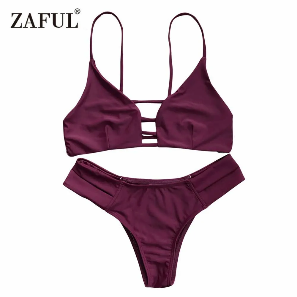 ZAFUL 2017 женщина Бикини сексуальный повязку купальный костюм Холтер бразильские
