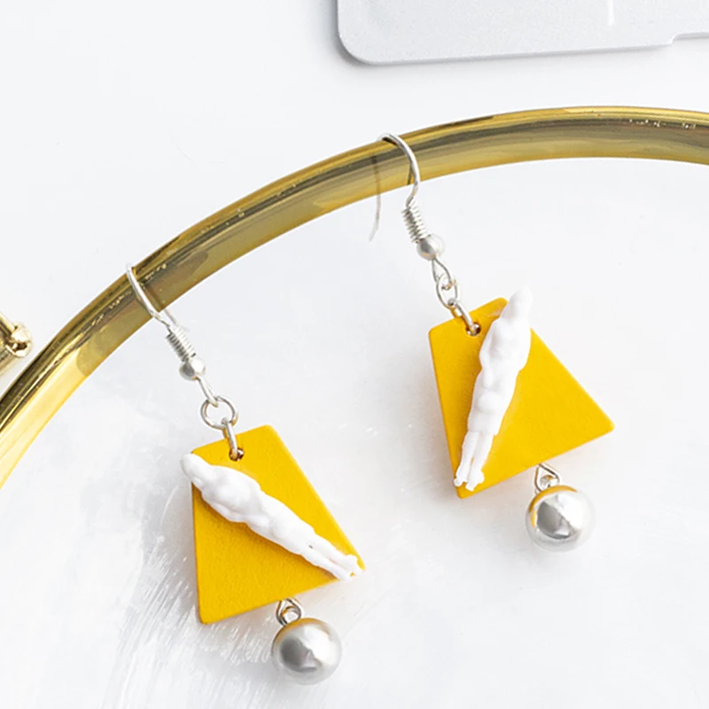 

Funny Handmade Cute Capsules Colorful Humanoid Fun Drop Earrings Female Creative Personality Candy Color Earrings for Women Girl
