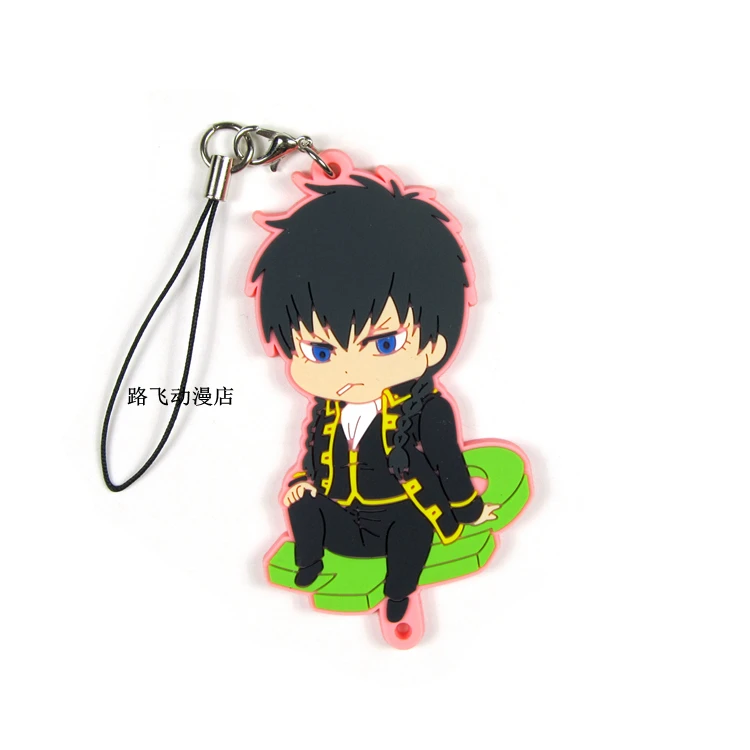 Фигурка героя аниме GINTAMA Sakata Gintoki Okita Sougo Hijikata Toushirou Kondou Isao резиновый брелок