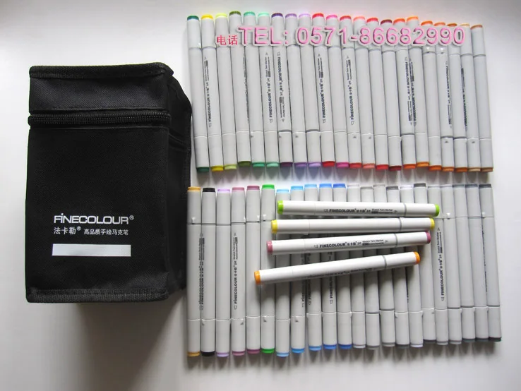 Wholesale 48 Colors FINECOLOUR Sketch Twin Marker set for Interior