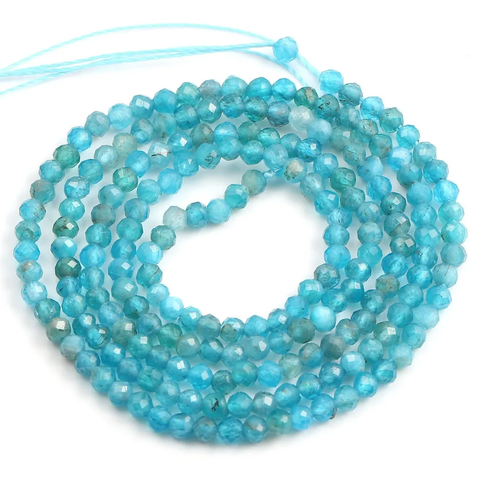 

Small Beads Natural Stone Beads apatite 2 3 mm Section Loose Beads for Jewelry Making Necklace DIY Bracelet