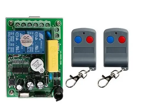 

latest AC220V 2CH 10A RF Remote Control Switch System 2X Transmitter + 1 X Receiver 2ch relay smart home z-wave