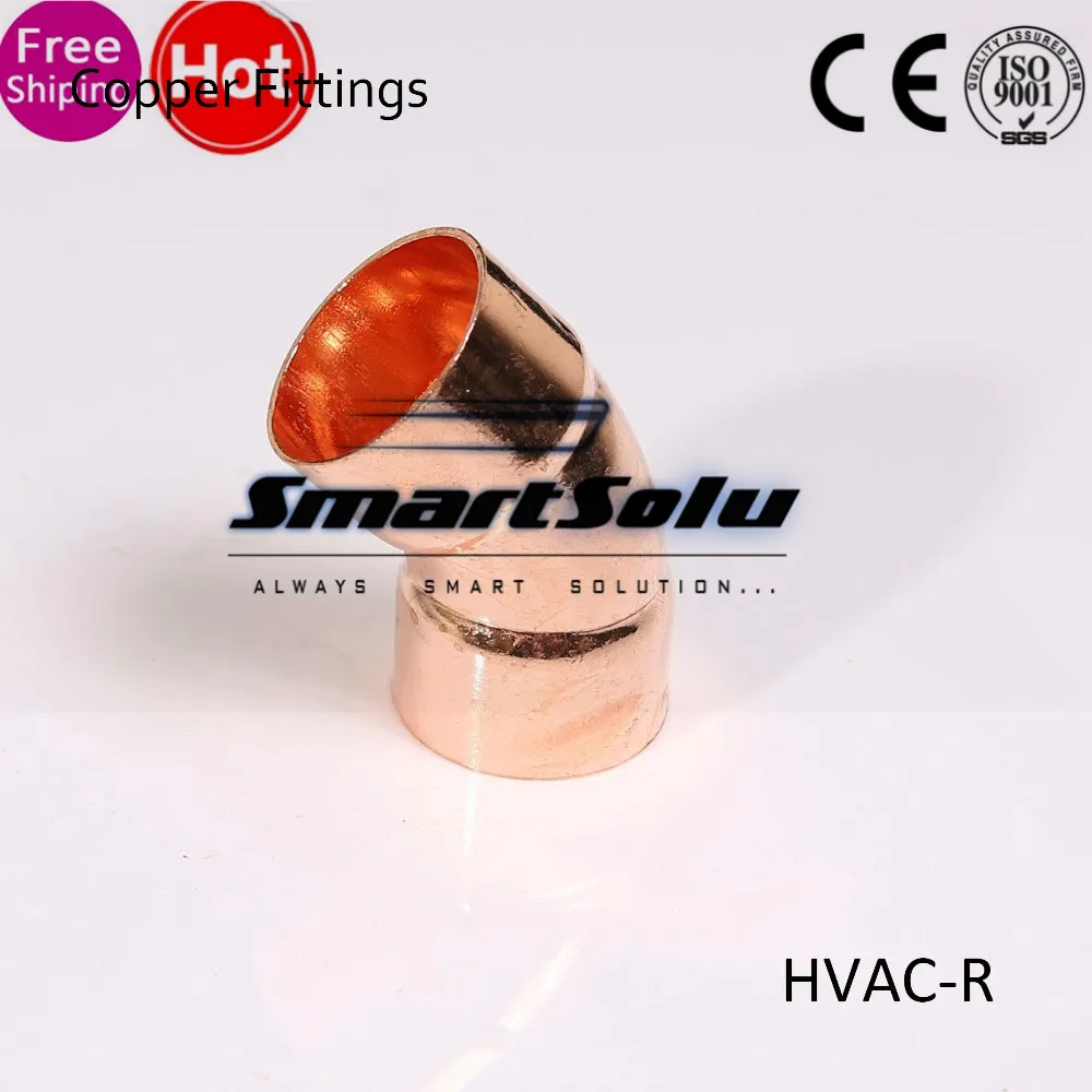 

Factory Direct 50mm*1.5mm 45 Degree Copper Pipe Elbows Welding Fittings For Air Conditioner,Freezer, Cooler,Refrigerator Parts