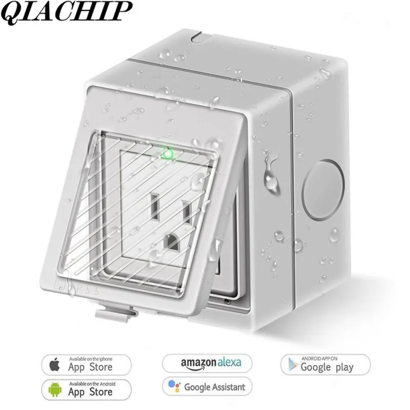 

Outdoor WiFi Smart Plug Work With Amazon Alexa Google Home Weatherproof Smart Socket On/Off App Timer Setting Outlet DS30