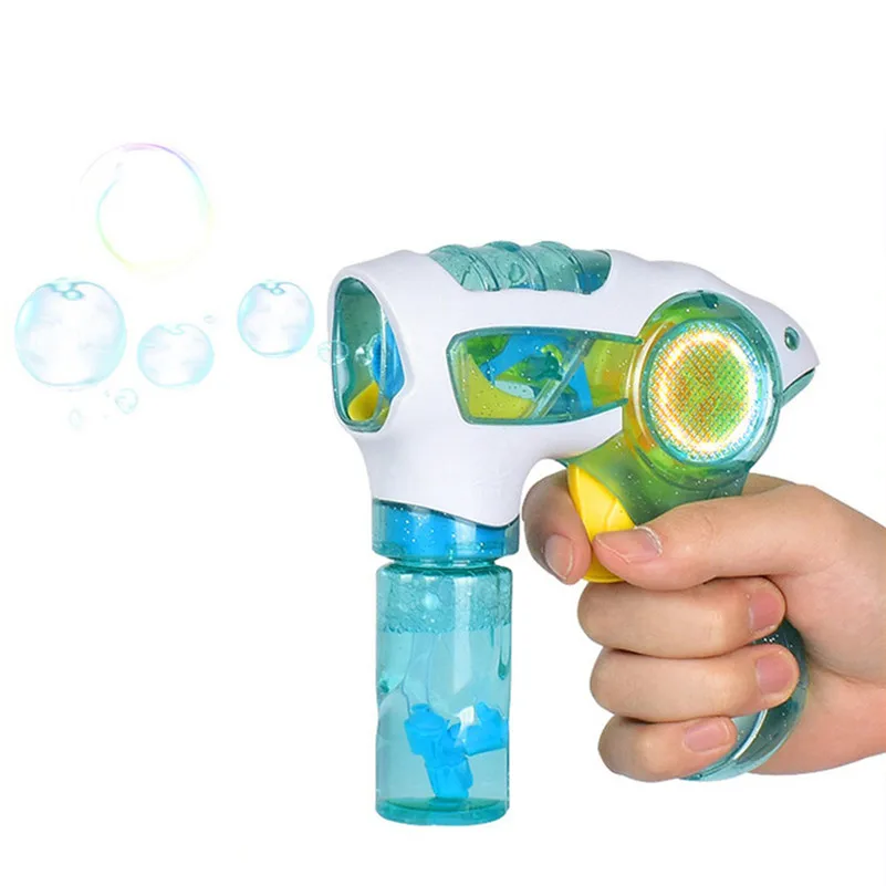 Bubble gun Water Blowing Flashing Light Up Children Bubble Summer