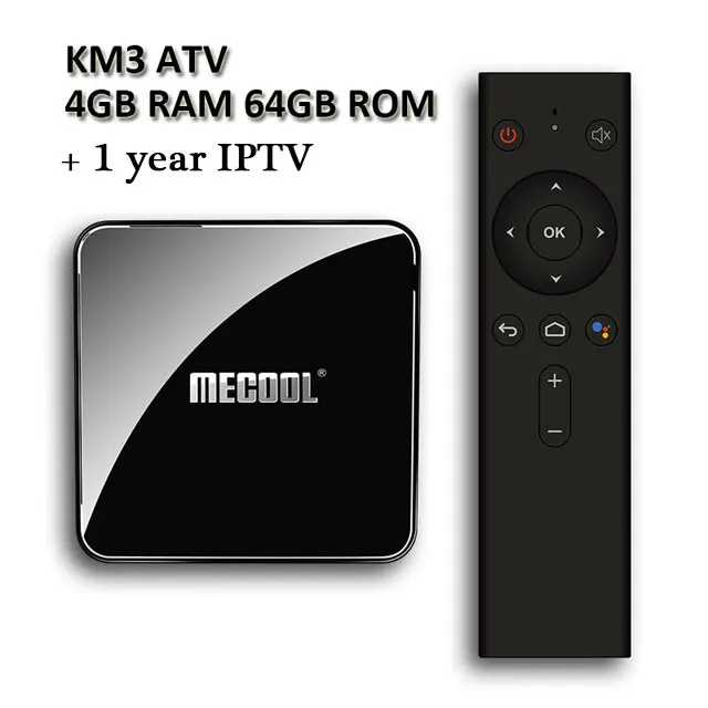 MECOOL KM3 ТВ Android 9,0 Amlogic S905X2 4 Гб 64 Гб Smart tv box 2,4/5G wifi 4K H.265 поддержка Youtube ip tv box Google Play h96max - Цвет: 4GB 64GB ATV-IPTV