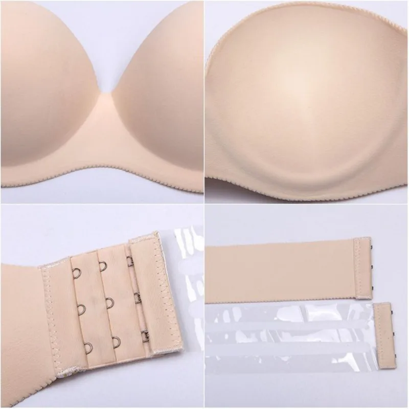 ROPALIA сексуальные самоклеющиеся Волшебные бюстгальтеры пуш-ап глянцевые Невидимые бюстгальтеры без бретелек с боковой застежкой бюстгальтеры B Чашка женское нижнее белье бюстгальтеры