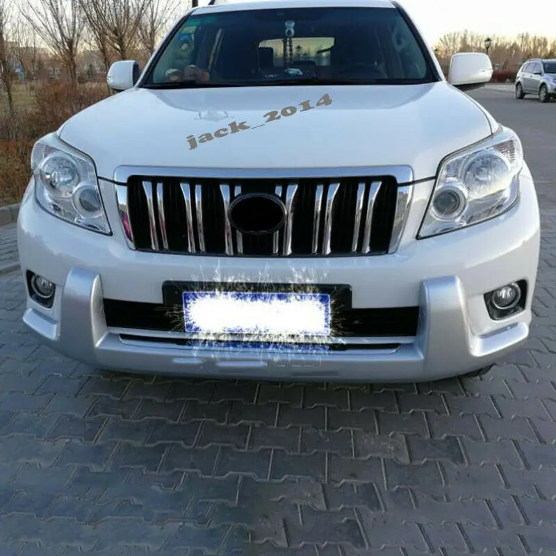 ABS Хромированная передняя решетка облицовки радиатора украшения для Toyota Prado FJ150 2010 2011 2012 2013