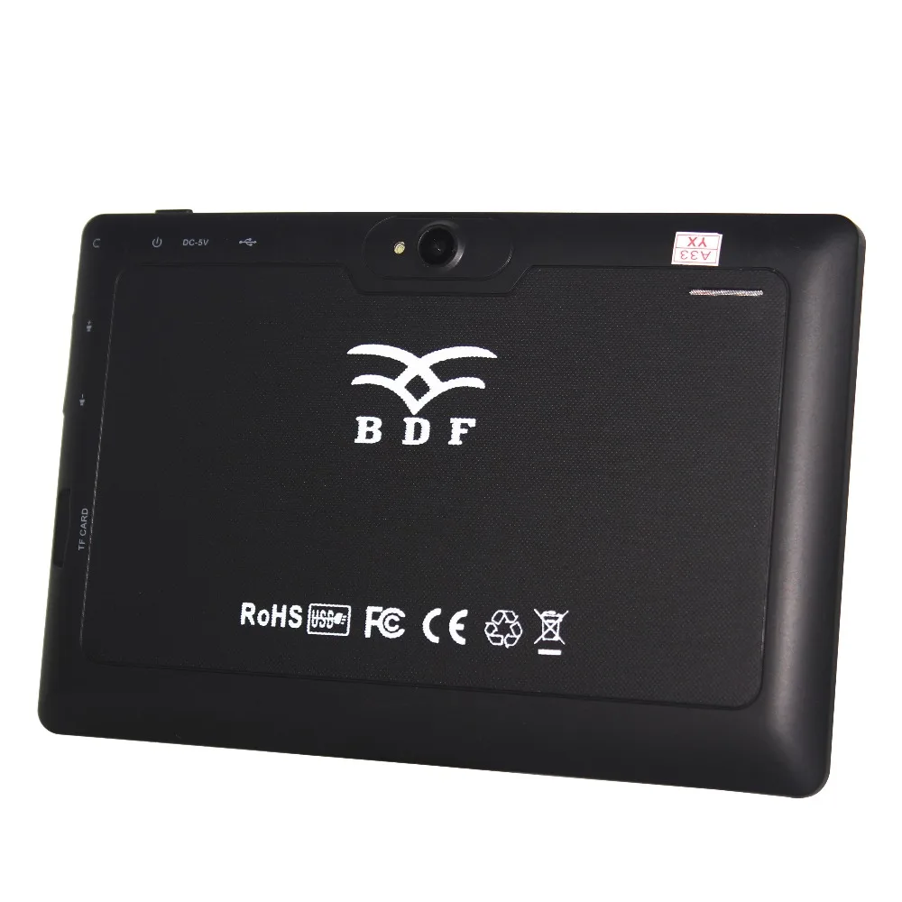 BDF детский подарок планшет 7 дюймов Android HD 1080 P 1024x600 четырехъядерный планшетный ПК Bluetooth WiFi 512 МБ+ 8 Гб Двойная камера детский планшет