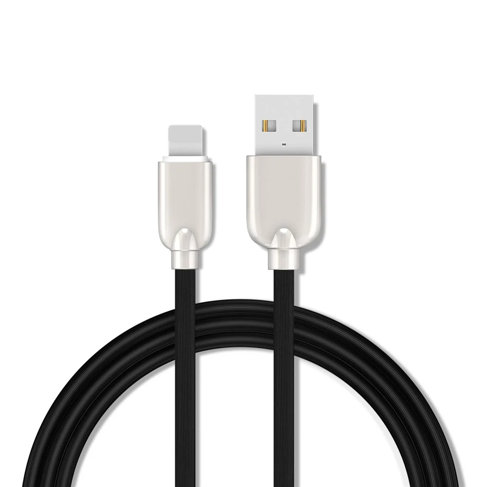 BOLAKER 3.0A USB линия сплав Конфеты линия USB линия данных Быстрая зарядка для samsung просо LG планшет для iphone/1,5 m - Цвет: Черный