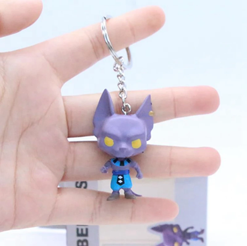 Аниме Dragon Ball Z Beerus Gotenks милый брелок для ключей Kwaii виниловые фигурки Коллекция Модель игрушки